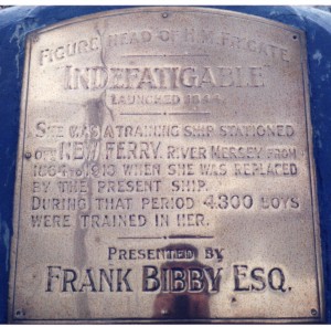 Plaque at the back of the King Billy Figurehead